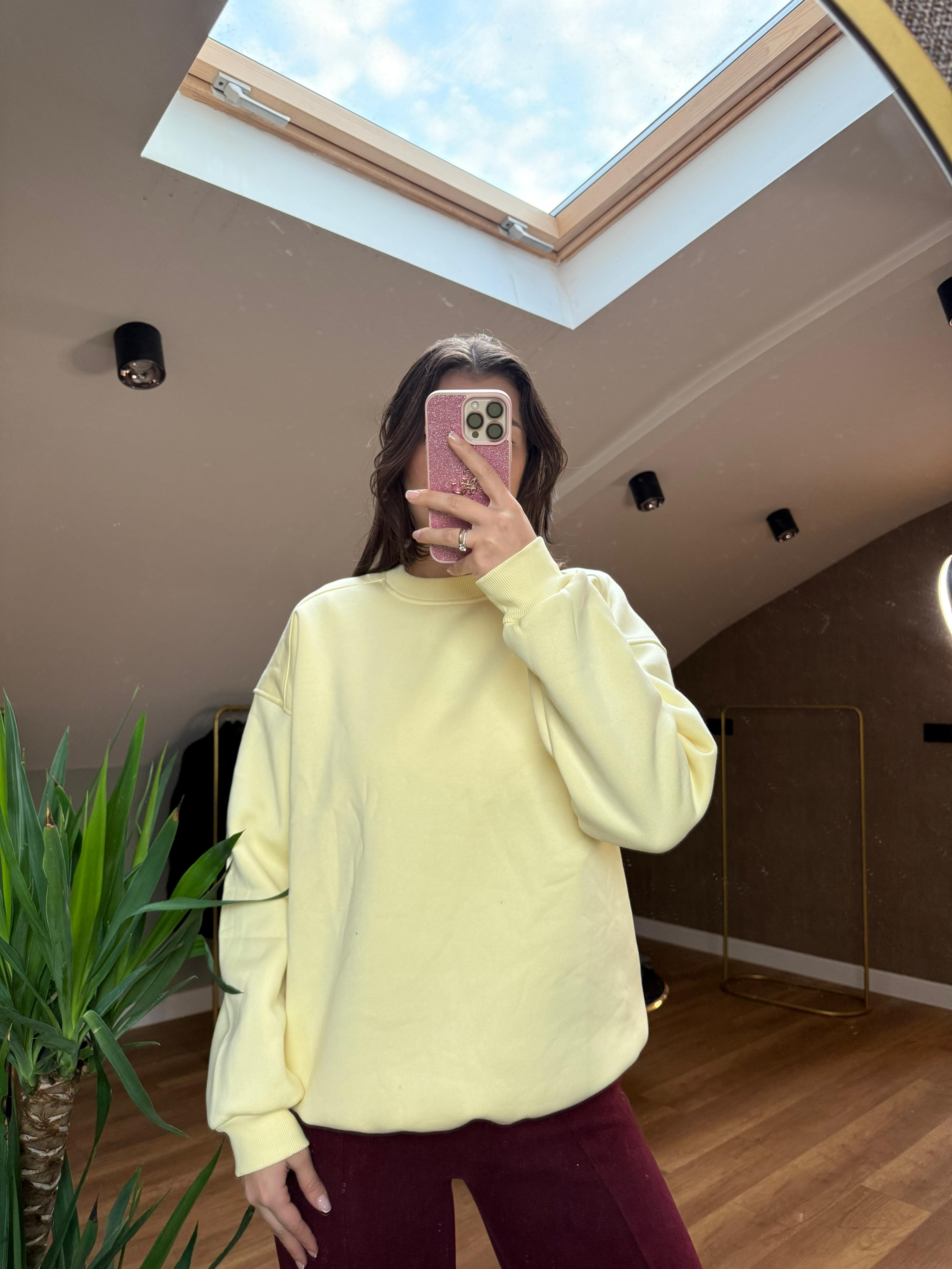 Oversize Sweatshirt - Sarı