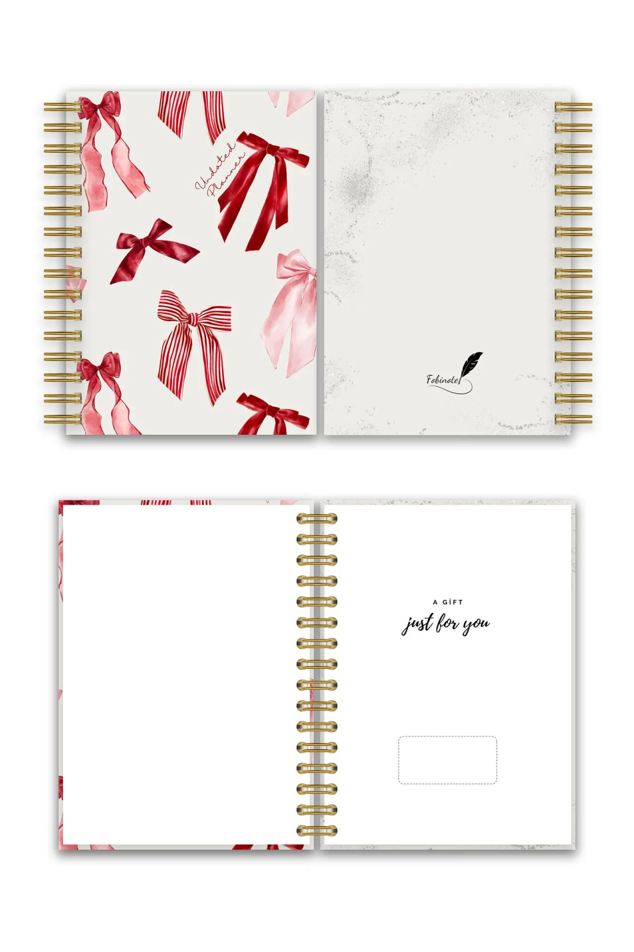 Sert Kapak A5 Spiralli Ajanda (SÜRESİZ PLANLAYICI AJANDA) Kırmızı Kurdele