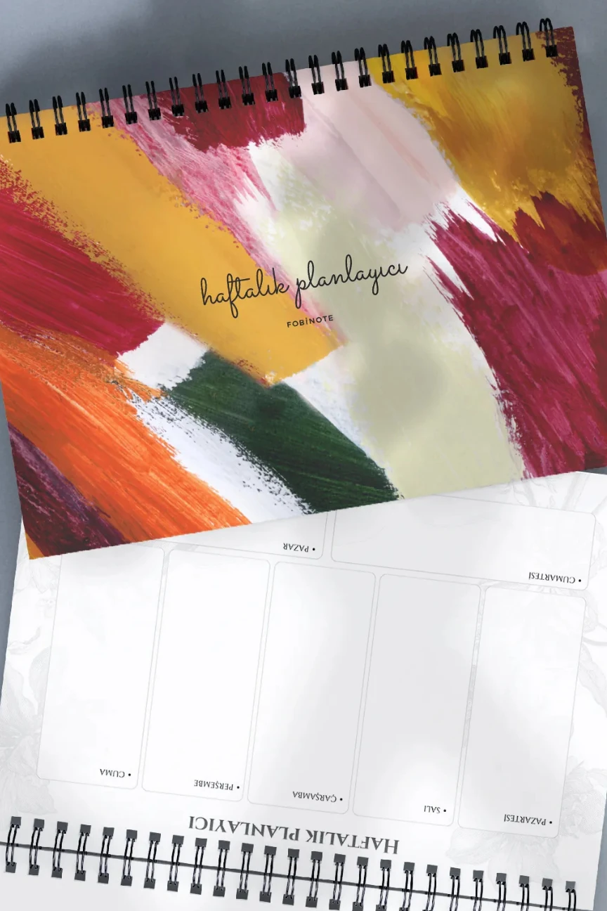 Fobinote Haftalık Planlayıcı 52 Hafta Planlama Defteri - A5 Spiralli Defter image