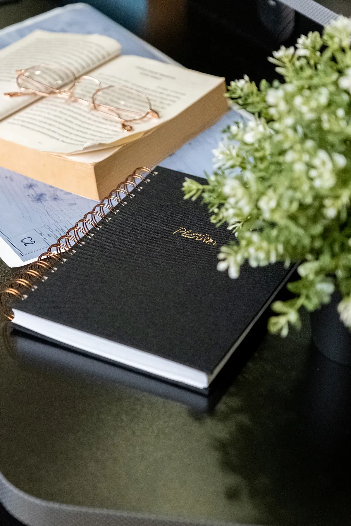 Fobinote A5 Spiralli Süresiz Keten Ajanda (Special Planner) Siyah