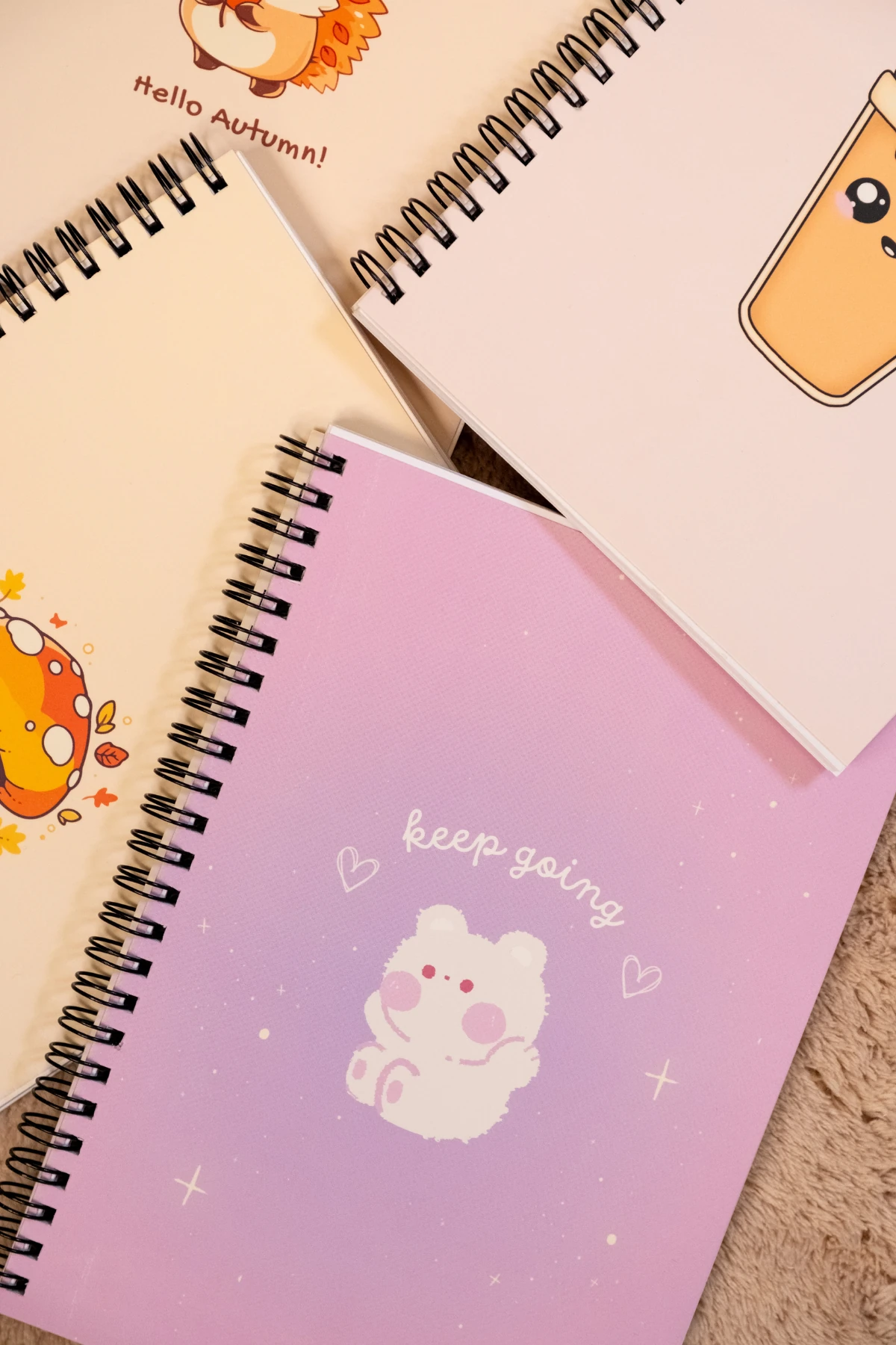 Fobinote Spiralli Okul Defteri 120 Sayfa 4'lü Set - 2 Çizgili 2 Kareli Duygusal