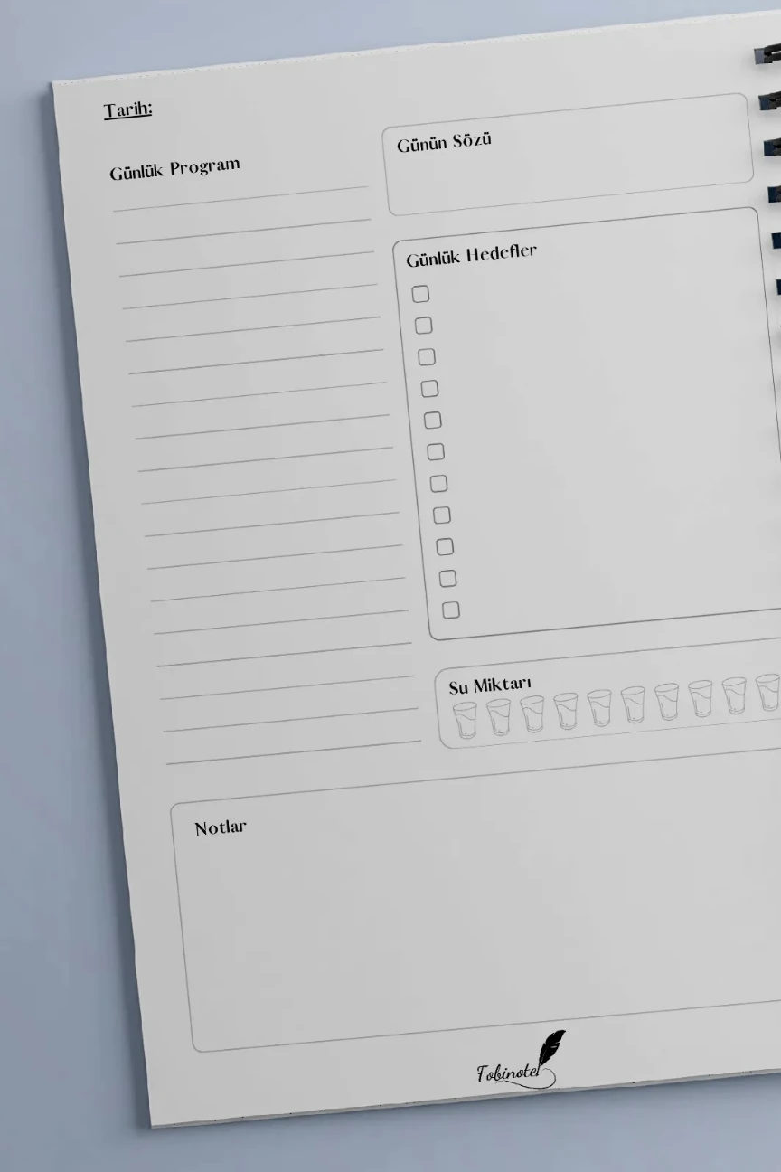Fobinote Planlama Seti 3'lü, Günlük Planlayıcı, Haftalık Planlayıcı, Yapılacaklar - Ajanda Özel Set