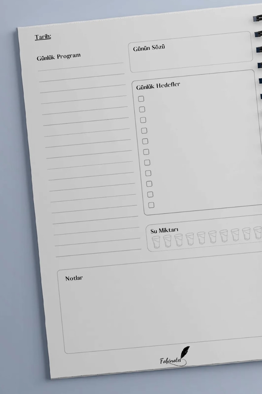 Fobinote Planlama Seti 3'lü, Günlük Planlayıcı, Haftalık Planlayıcı, Yapılacaklar - Ajanda Özel Set