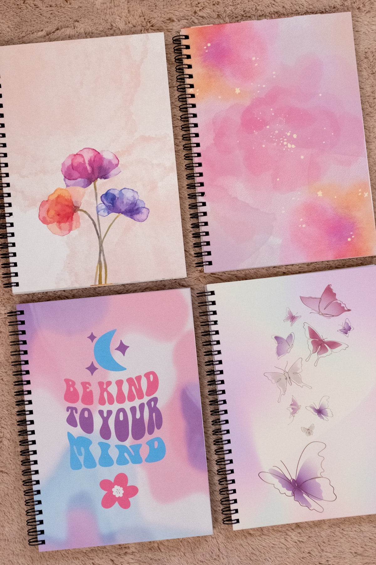 Fobinote Spiralli Okul Defteri 80 yaprak 4'lü Set - A5 Boy Klasik Kareli main variant image