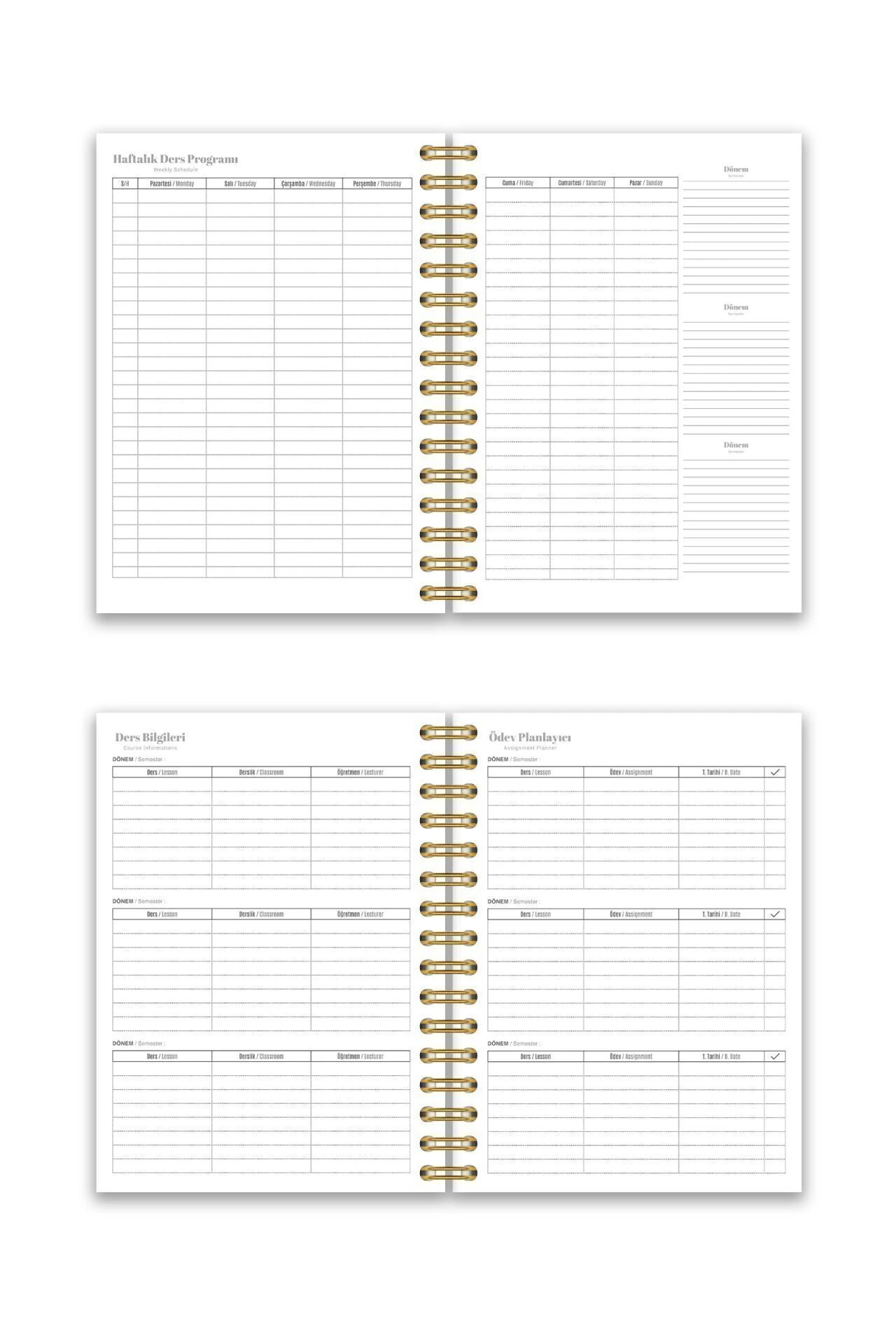 Fobinote 2025-2026 A5 Spiralli Akademik Ajanda Sert Kapak Akademik Leylak