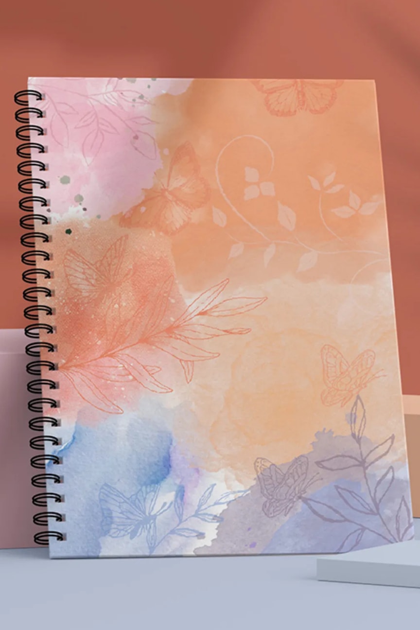 Fobinote Spiralli Okul Defteri 80 yaprak Çiçek - A5 Boy Çizgili main variant image