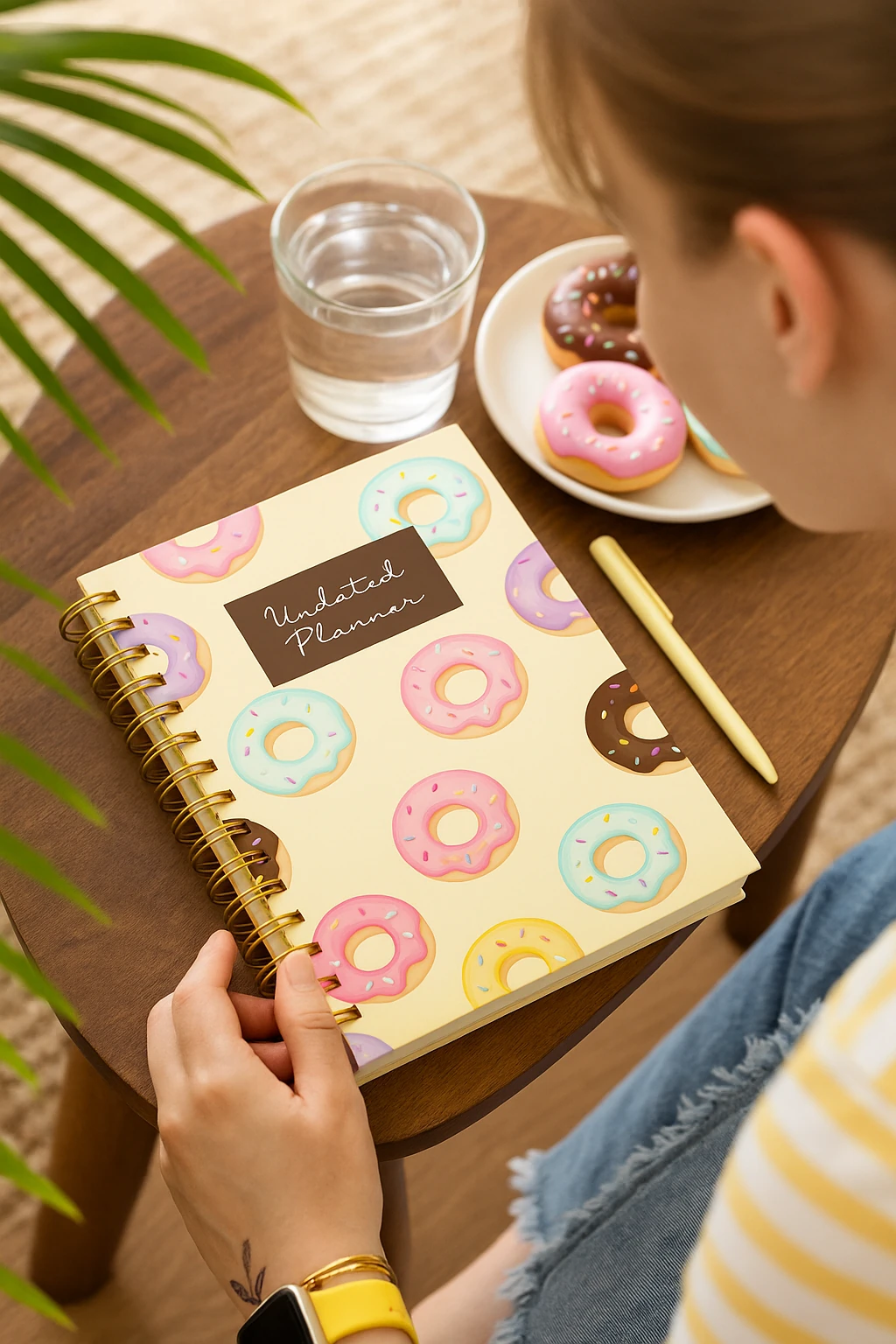 Sert Kapak A5 Spiralli Ajanda (SÜRESİZ PLANLAYICI AJANDA) Donut