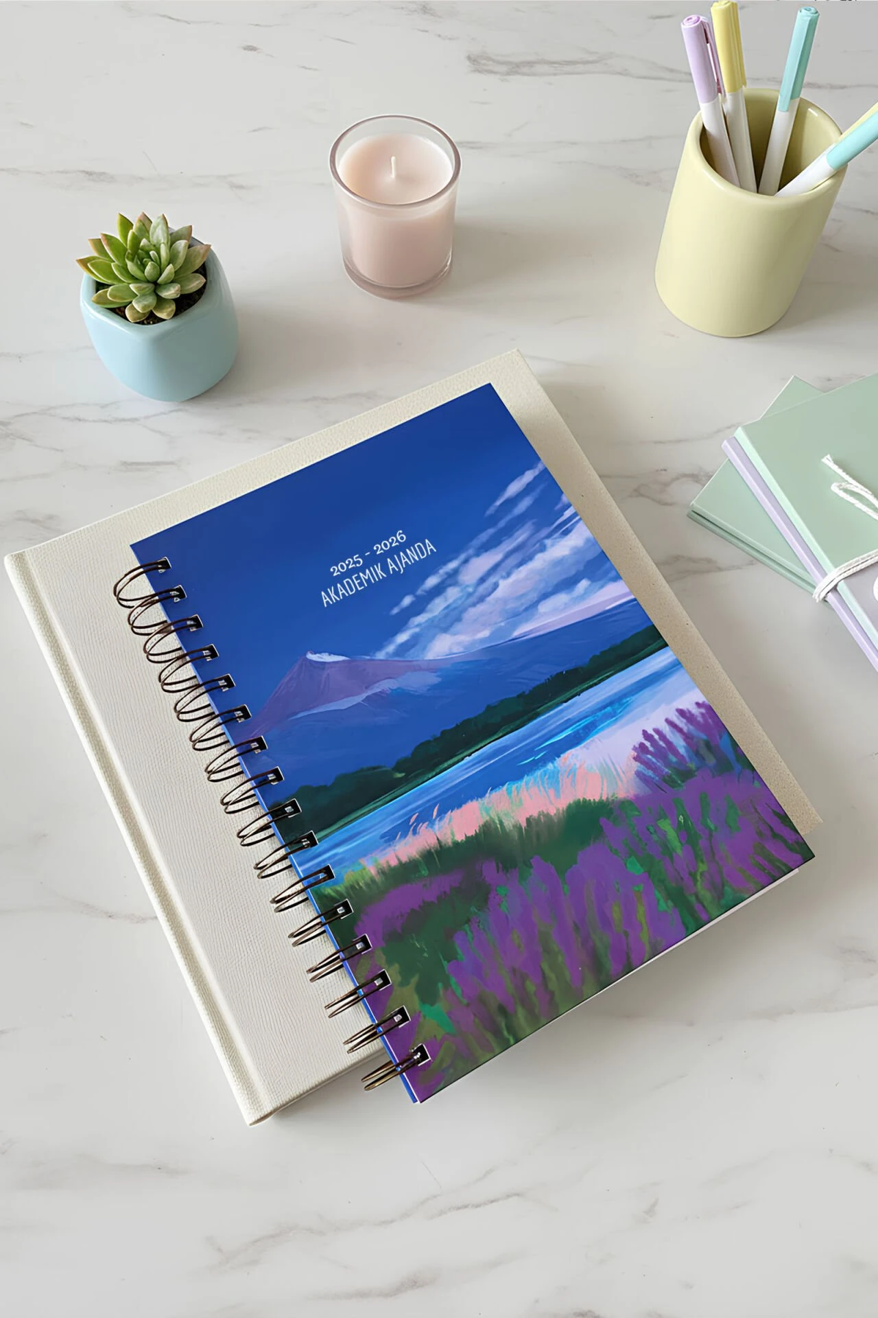 Fobinote 2025-2026 A5 Spiralli Akademik Ajanda Sert Kapak Akademik Asya