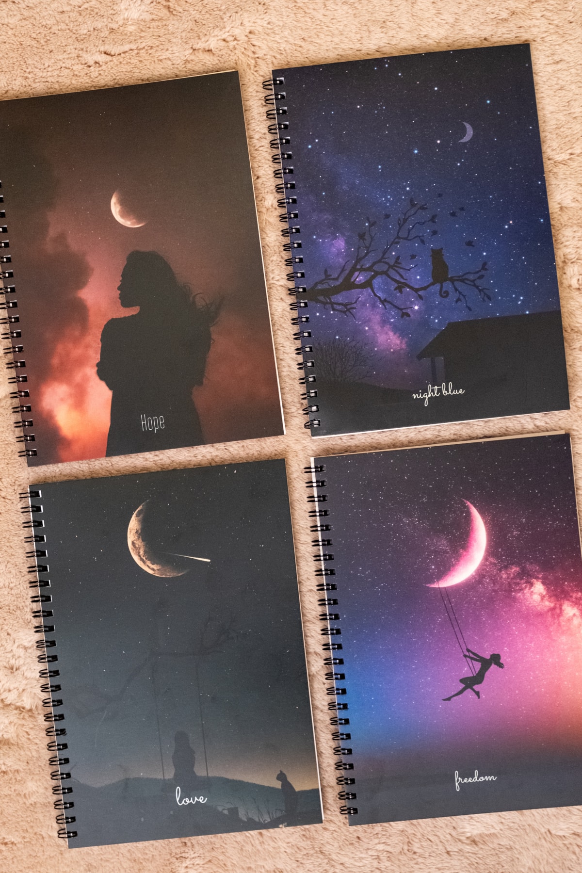 Fobinote Spiralli Okul Defterleri 4'lü Set Trend Serisi (80SAYFA) 4 Defter main variant image