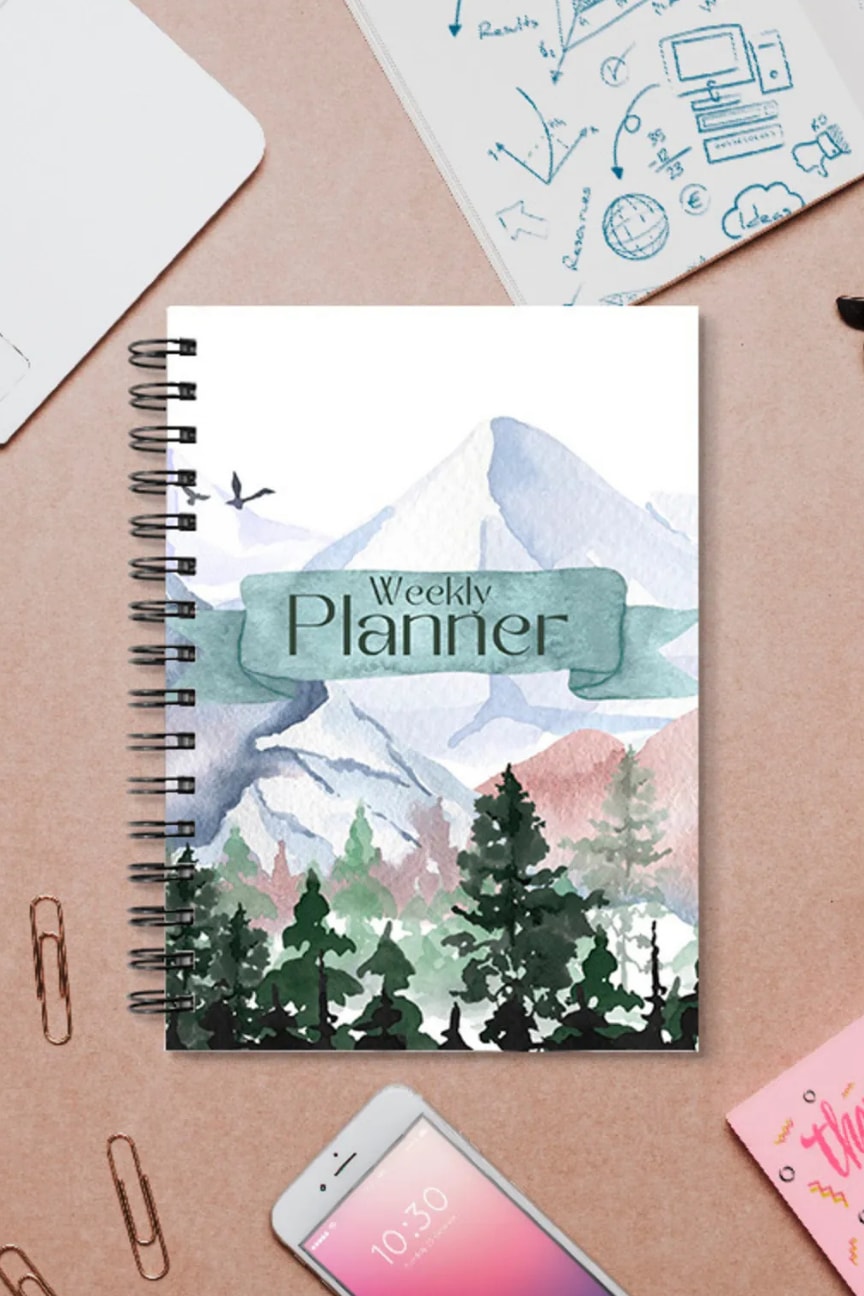 Fobinote Haftalık Planlayıcı 14.8x21 Cm 80 Yaprak(160Sayfa) Weekly Planner A5 Boy image