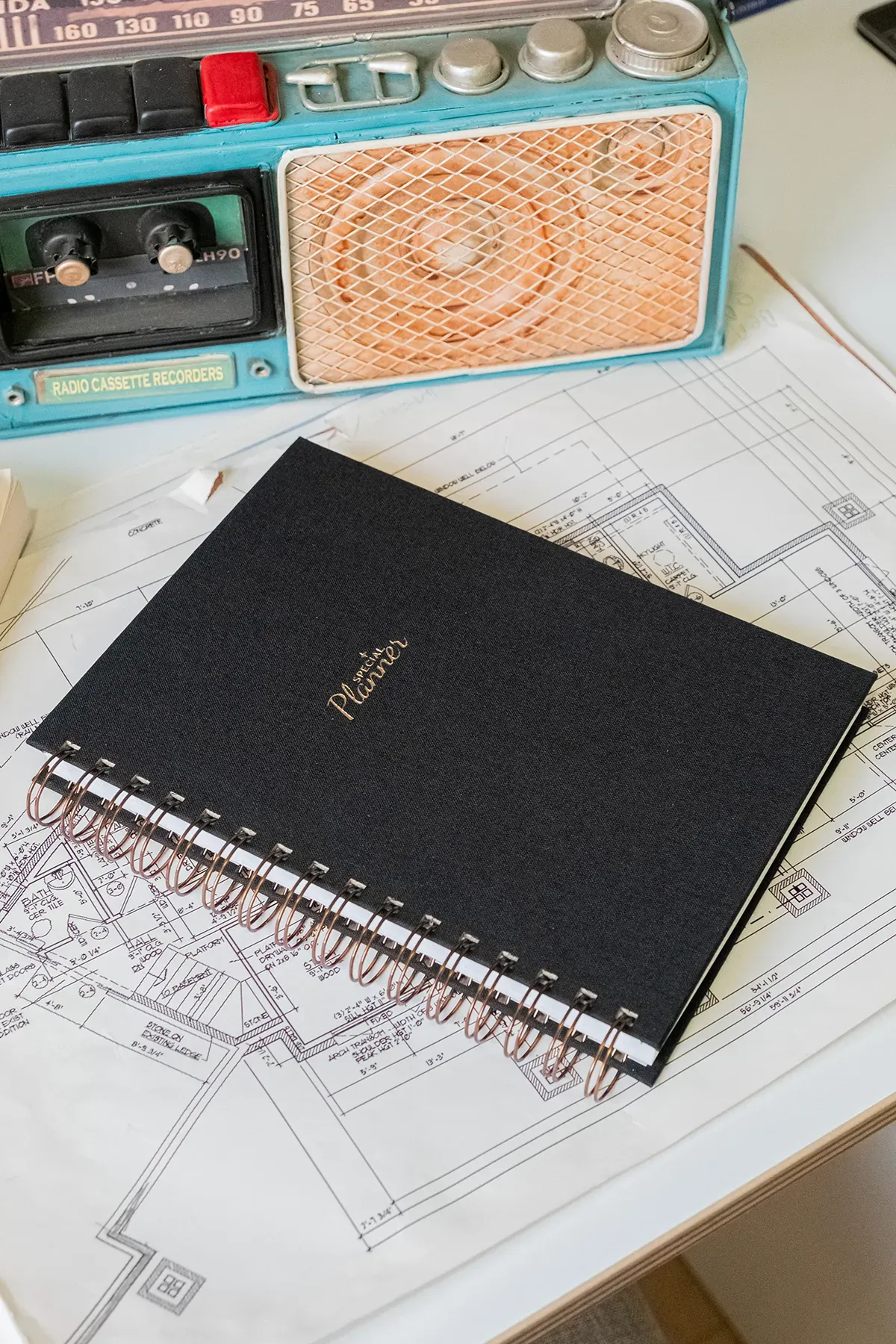 Fobinote A5 Spiralli Süresiz Keten Ajanda (Special Planner) Siyah