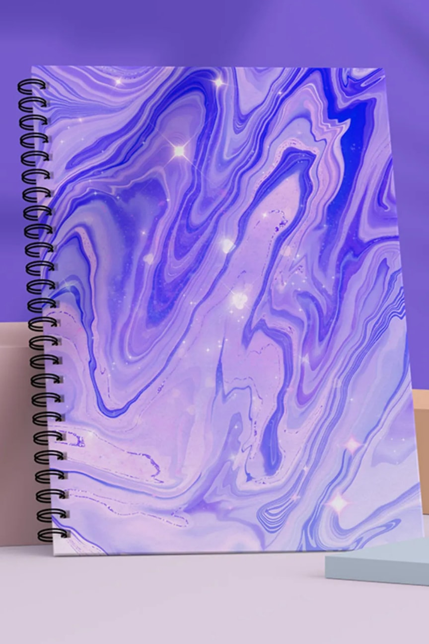 Fobinote Spiralli Okul Defteri 80 yaprak Mor - A5 Boy Çizgili main variant image