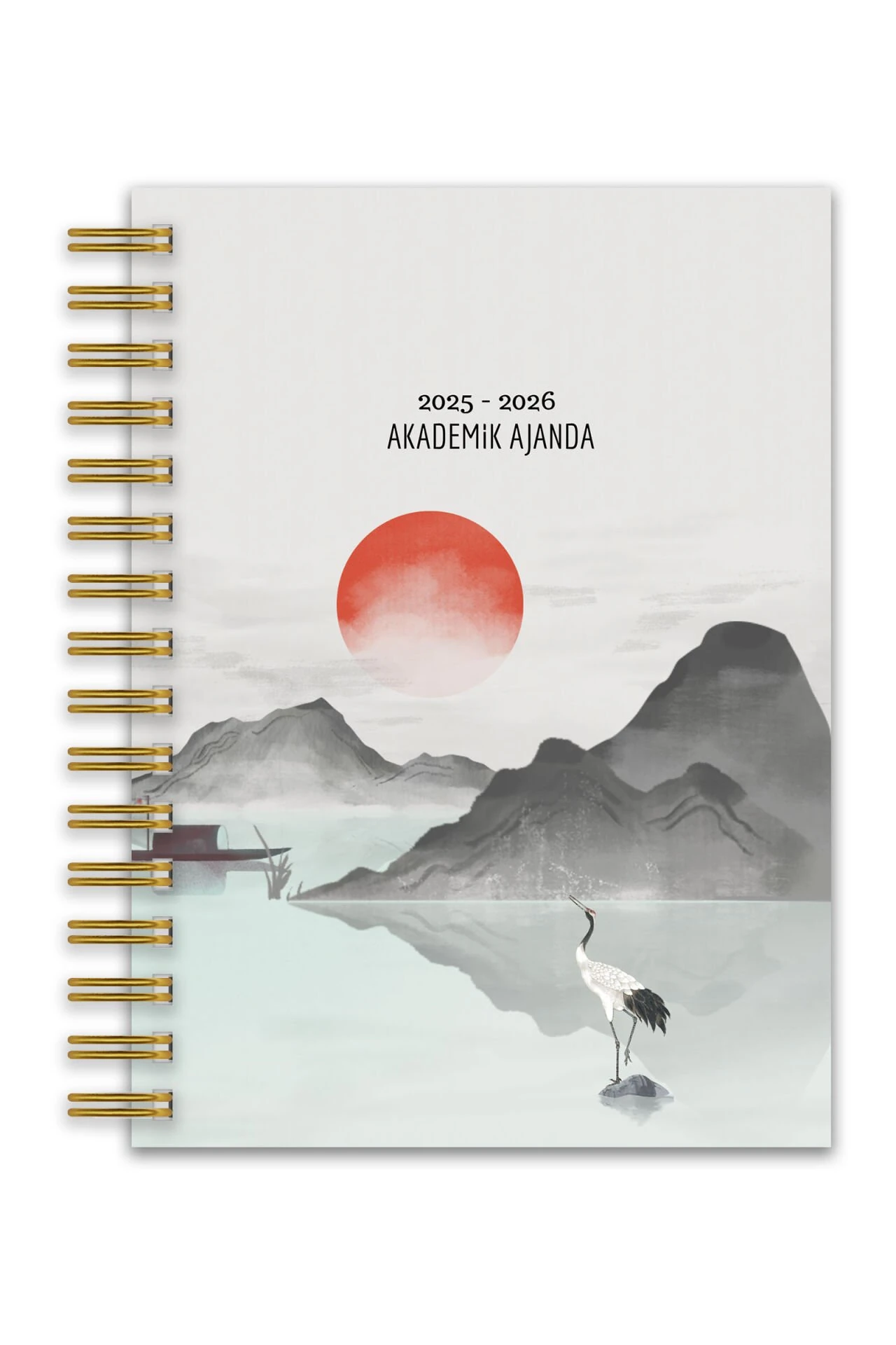 Fobinote 2025-2026 A5 Spiralli Akademik Ajanda Sert Kapak Flamingo image