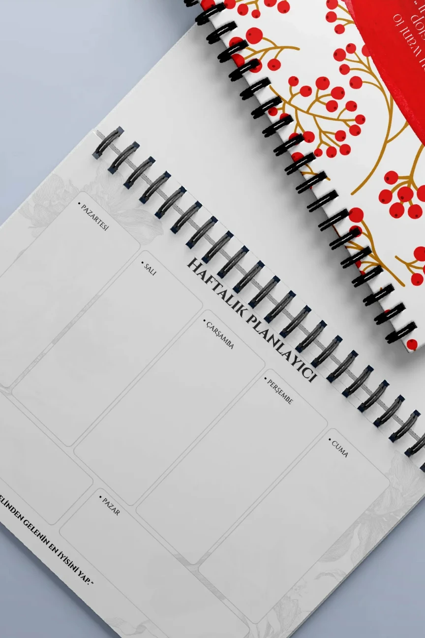 Fobinote Haftalık Planlayıcı 52 Hafta Planlama Defteri - A5 Spiralli Defter Fobinote image