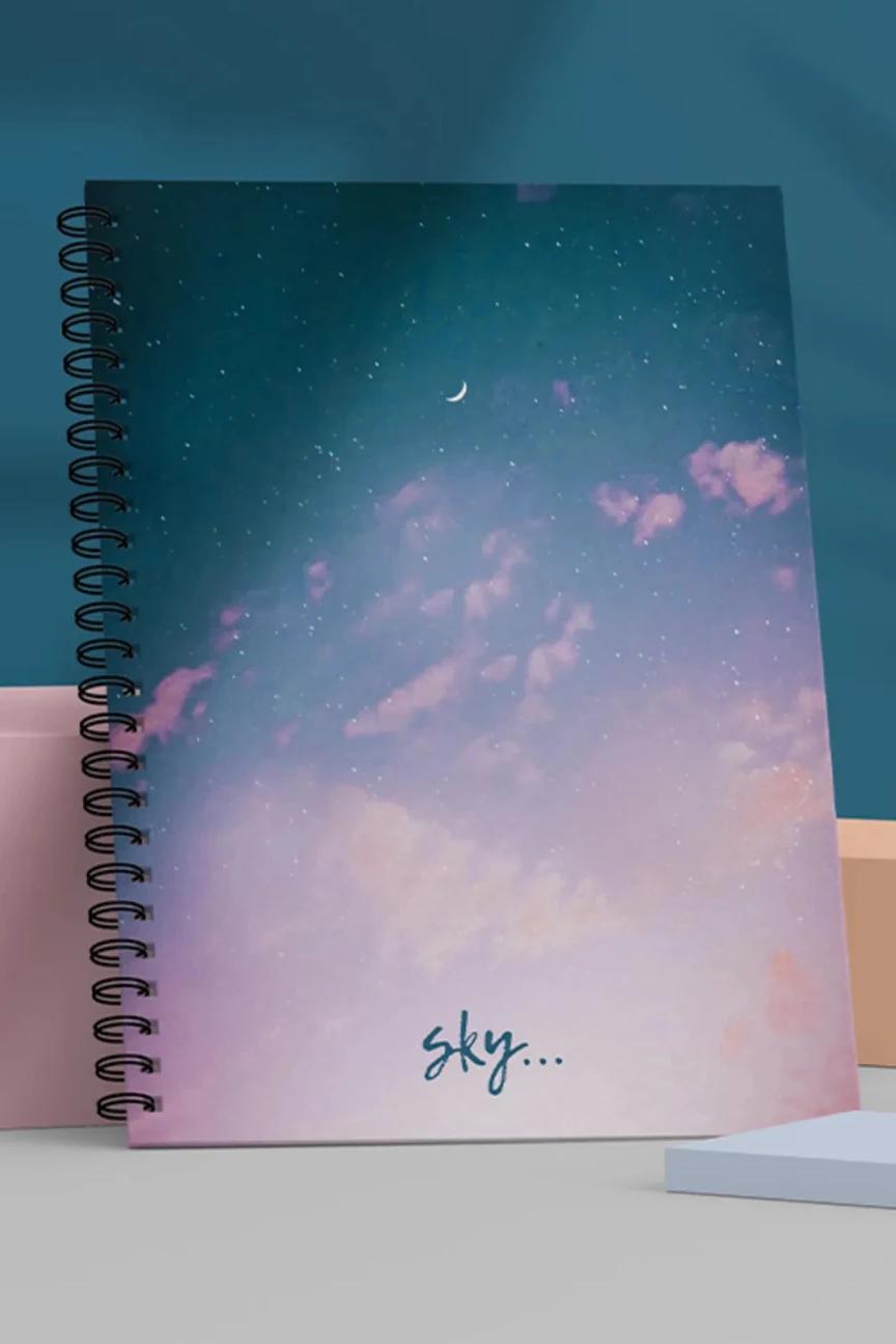 Fobinote Spiralli Okul Defteri 80 yaprak Sky - A5 Boy Çizgili main variant image