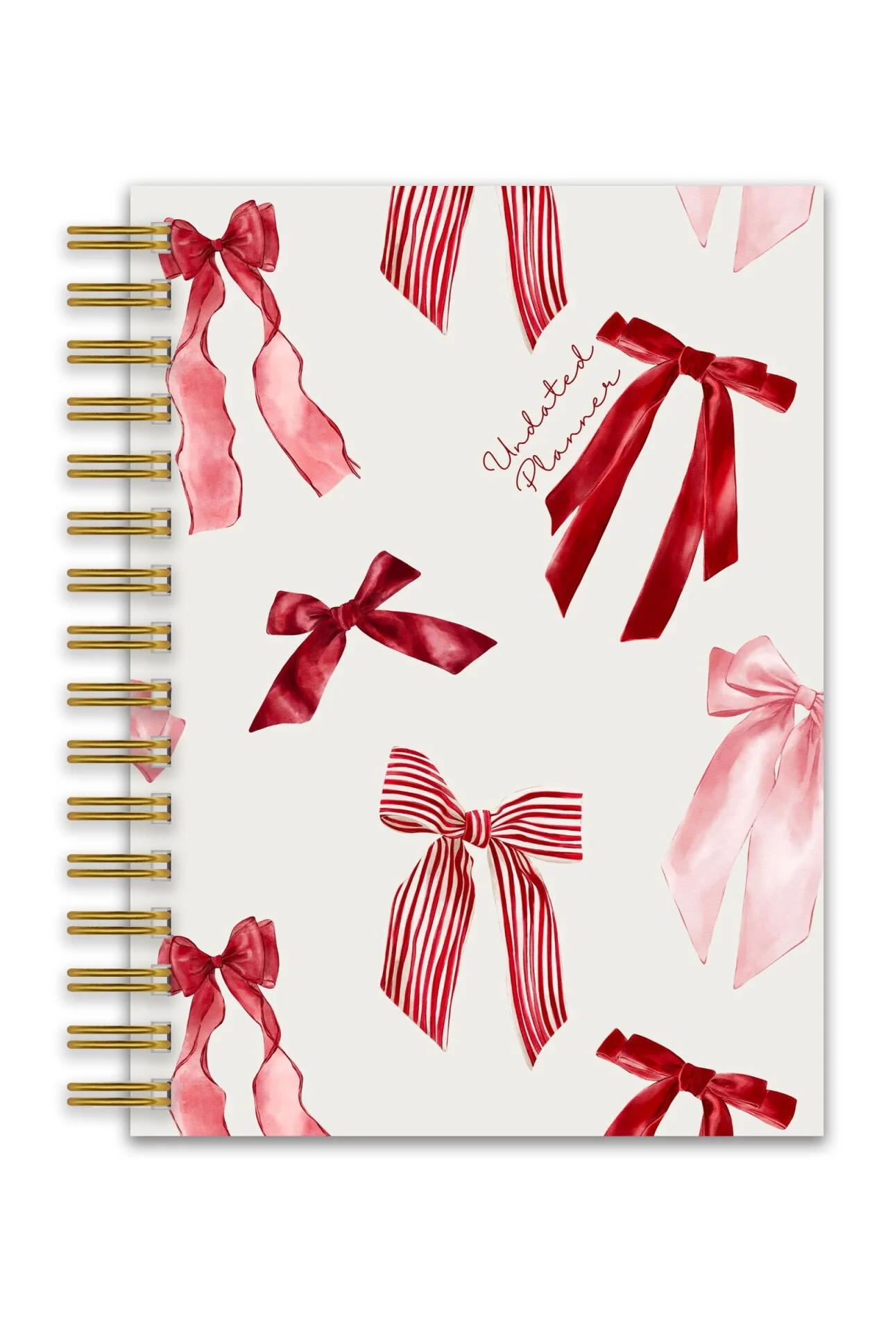 Sert Kapak A5 Spiralli Ajanda (SÜRESİZ PLANLAYICI AJANDA) Kırmızı Kurdele image