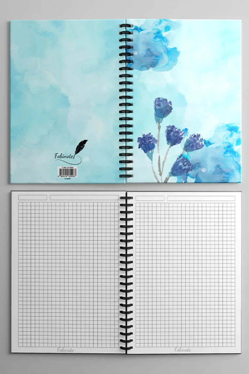 Fobinote Spiralli Okul Defteri 80 Yaprak (1 Adet) - A5 Boy Kareli Defter