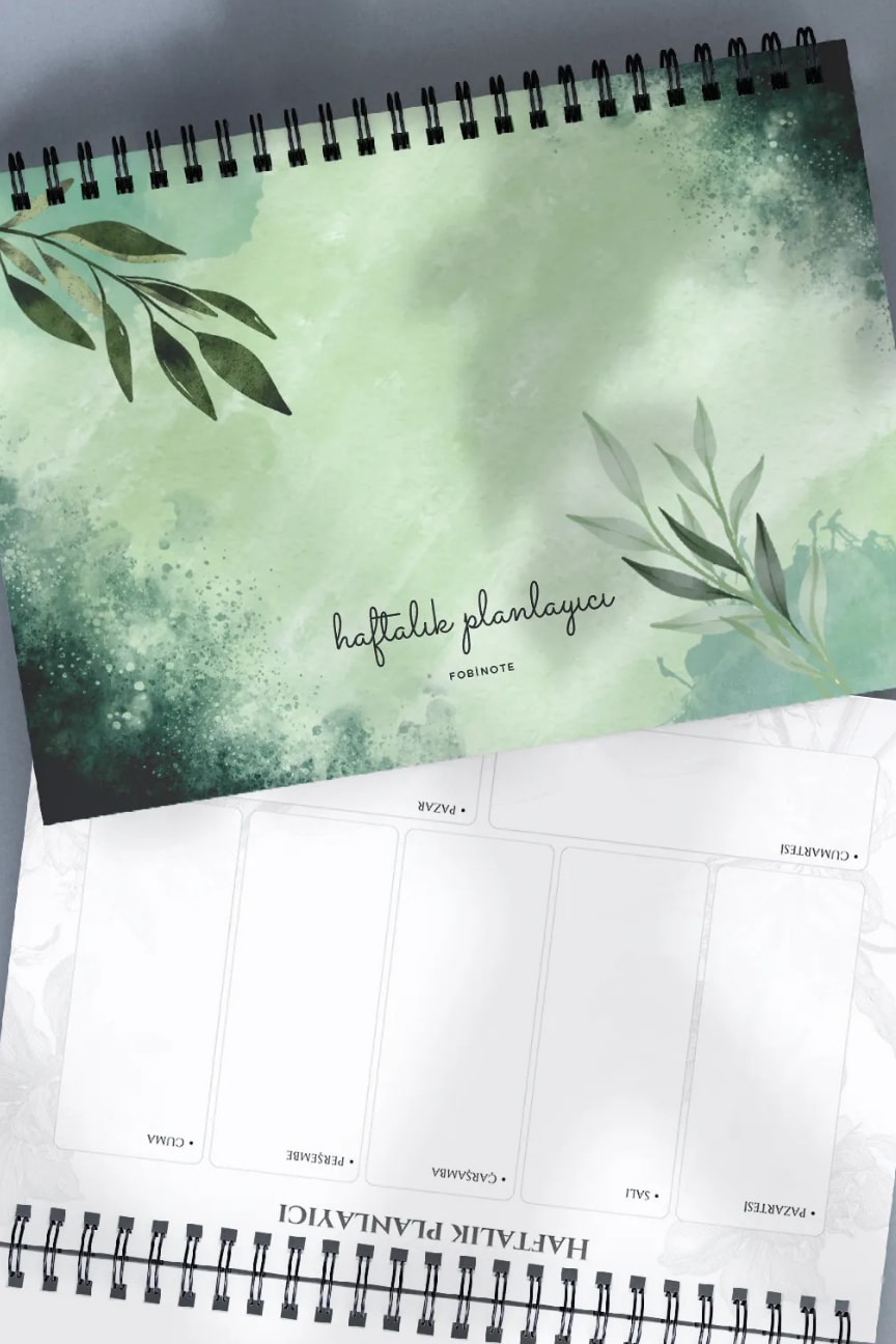Fobinote Haftalık Planlayıcı 52 Hafta Planlama Defteri - A5 Spiralli Defter image