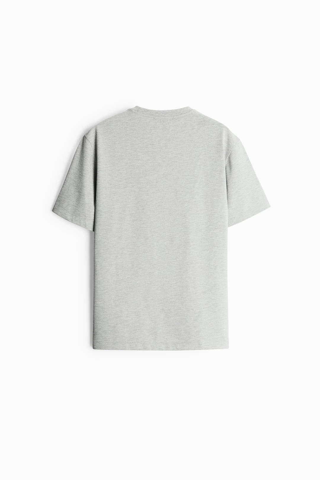 Bisiklet Yaka Logolu T-Shirt - Gri