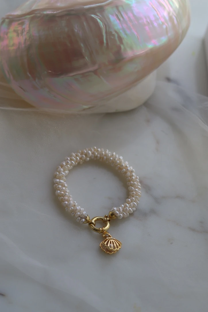 SARMAŞIK GÜMÜŞ GERÇEK İNCİ BİLEKLİK