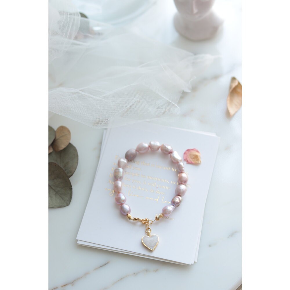 JASMINE POWDER REAL PEARL BRACELET