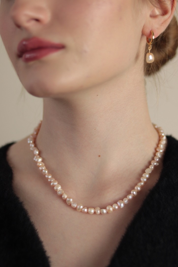 SALMON MARCILLA REAL PEARL NECKLACE