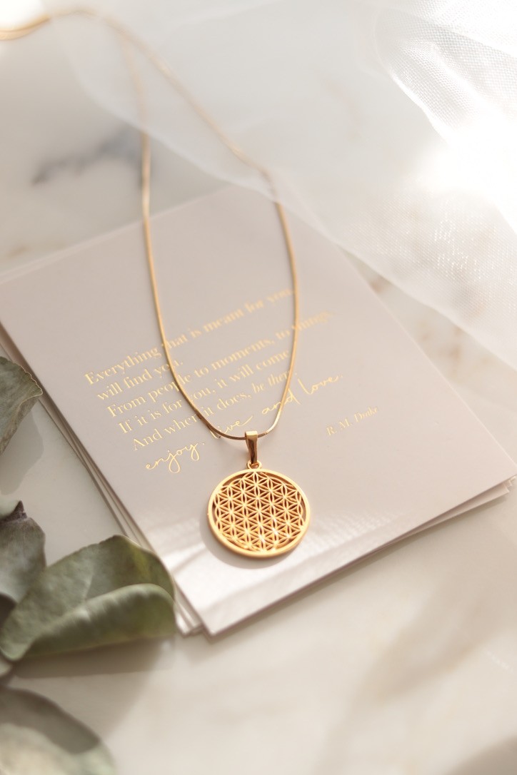 FLOWER OF LIFE STEEL NECKLACE