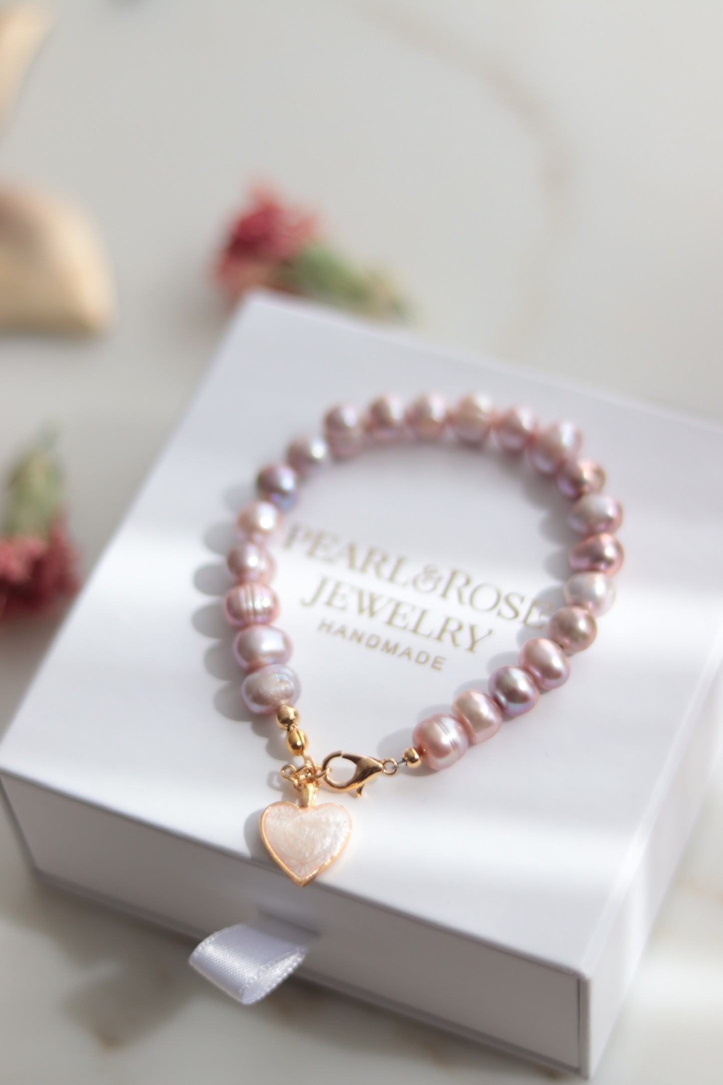 JULIA PINK&LILAC REAL PEARL BRACELET