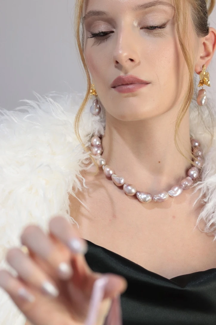 PEMBE BAROK GERÇEK İNCİ 2Lİ SET