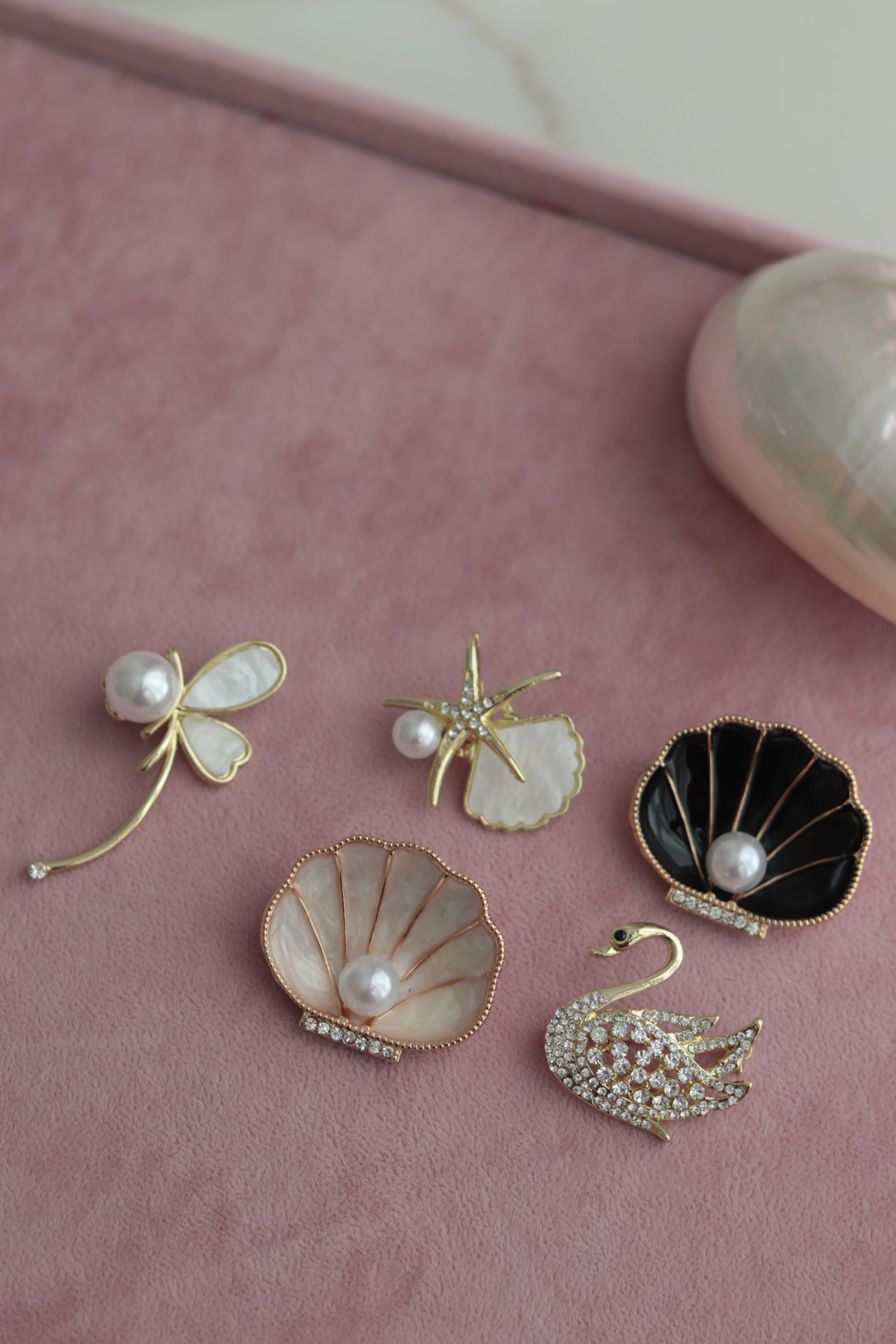 VELVET SEDEF BROŞ SERİSİ - DENİZ YILDIZI