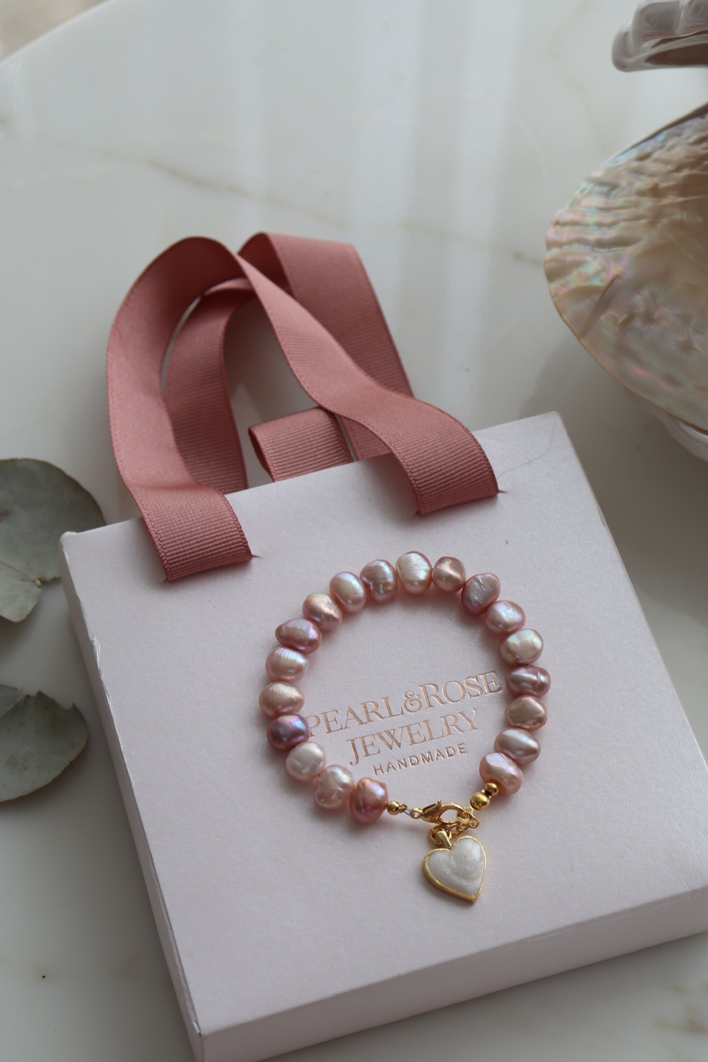 PINK & LILAC EMILIA REAL PEARL BRACELET