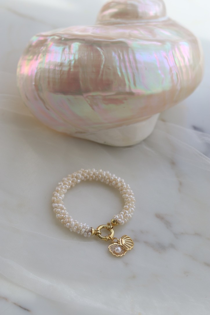 IVY SILVER REAL PEARL BRACELET