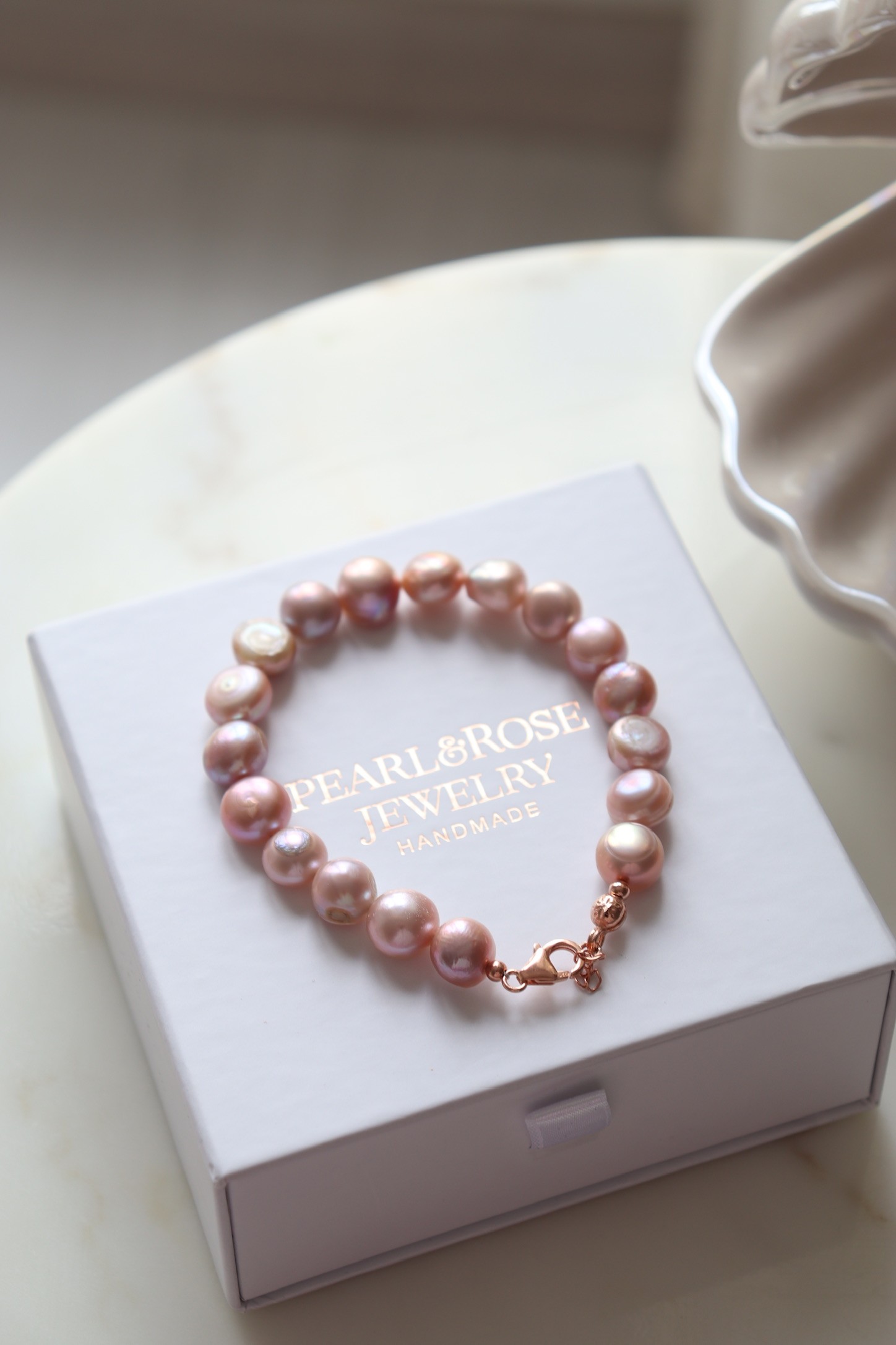 POWDER ANGELINA SILVER REAL PEARL BRACELET