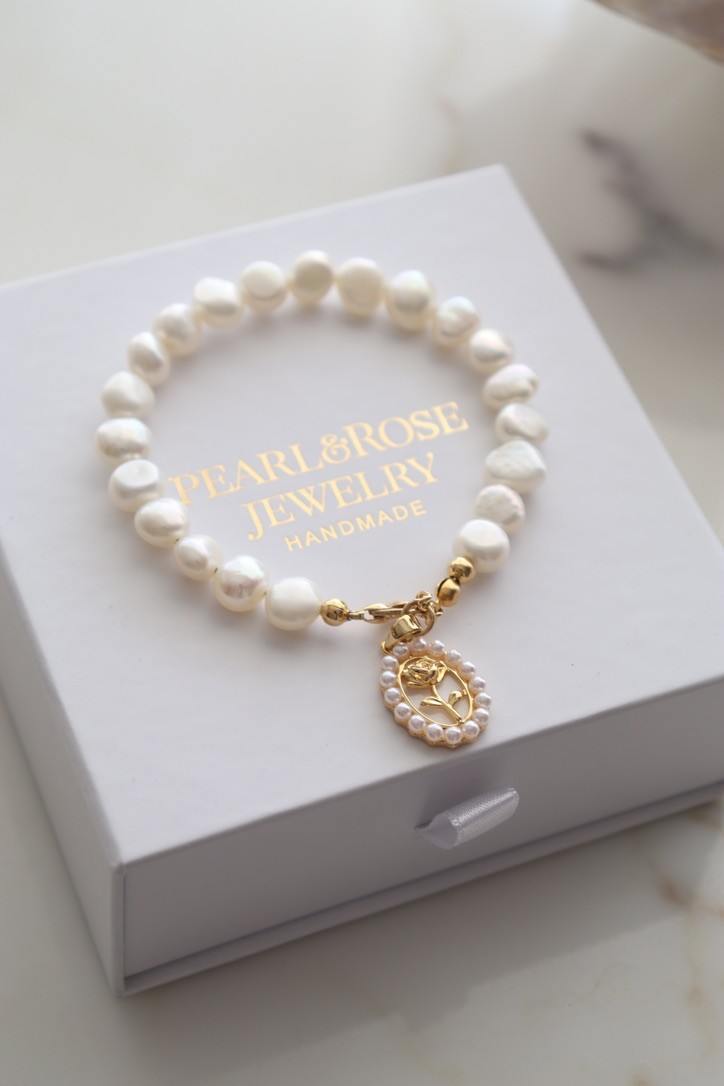 PEARL ROSE DIANA REAL PEARL BRACELET