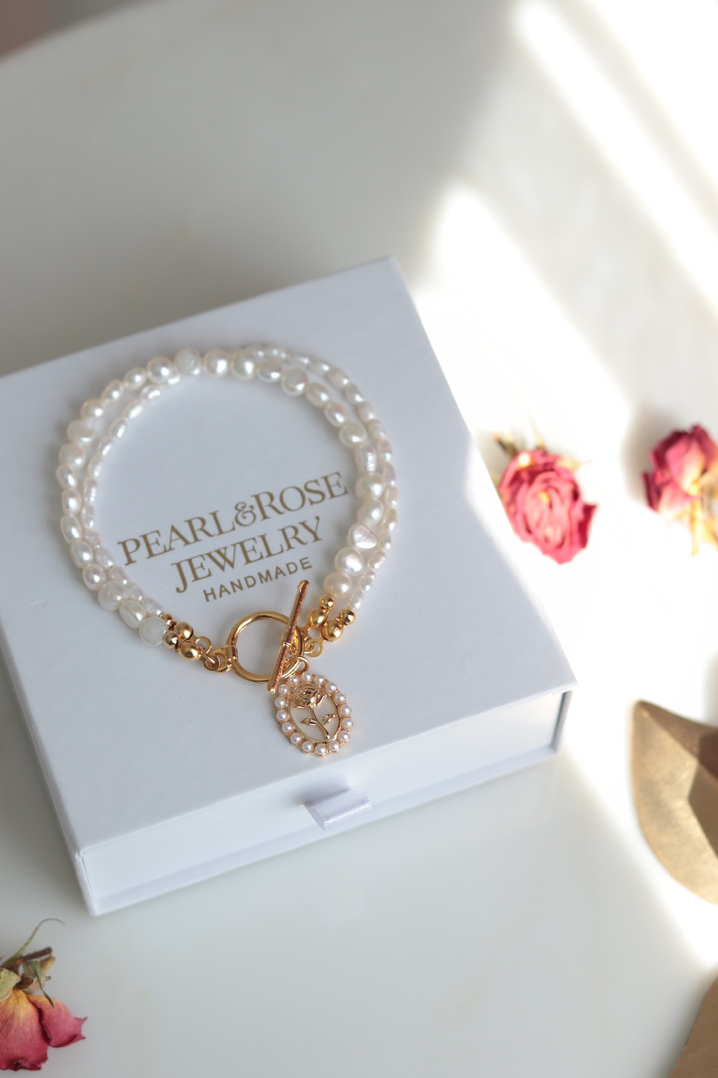 PEARL ROSE MİLANO GERÇEK İNCİ BİLEKLİK