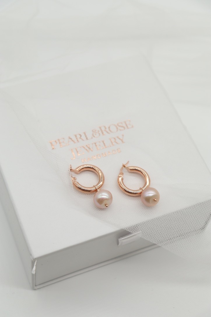 EMILIA REAL PEARL SILVER EARRINGS