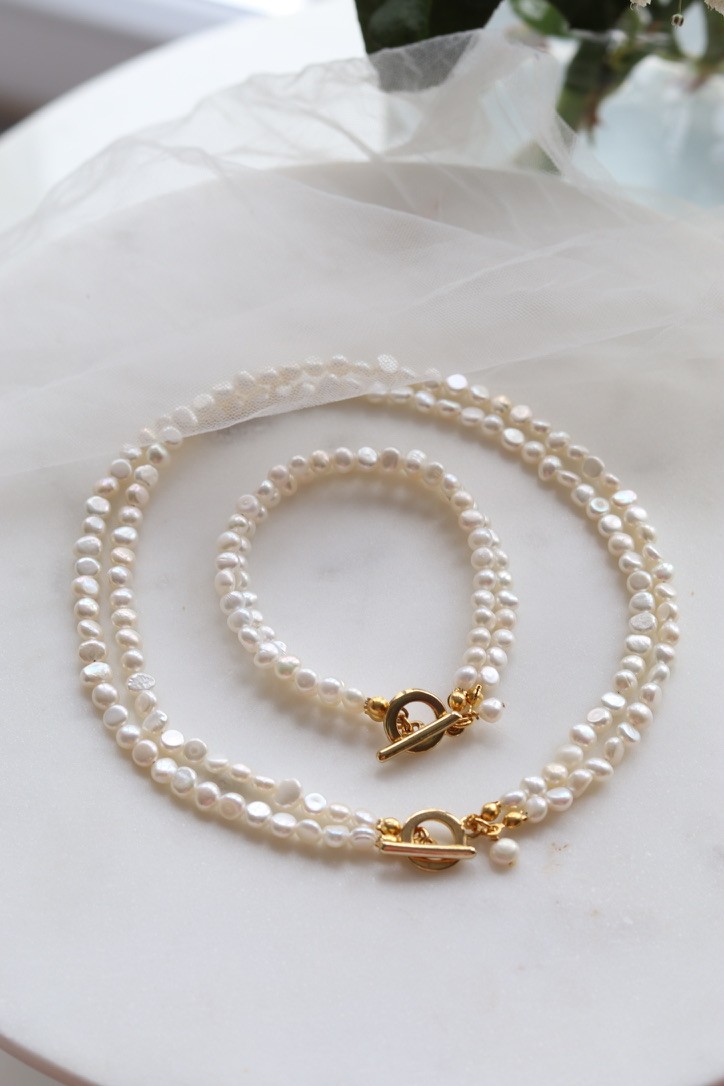 ELIZABETH REAL PEARL SET OF 2