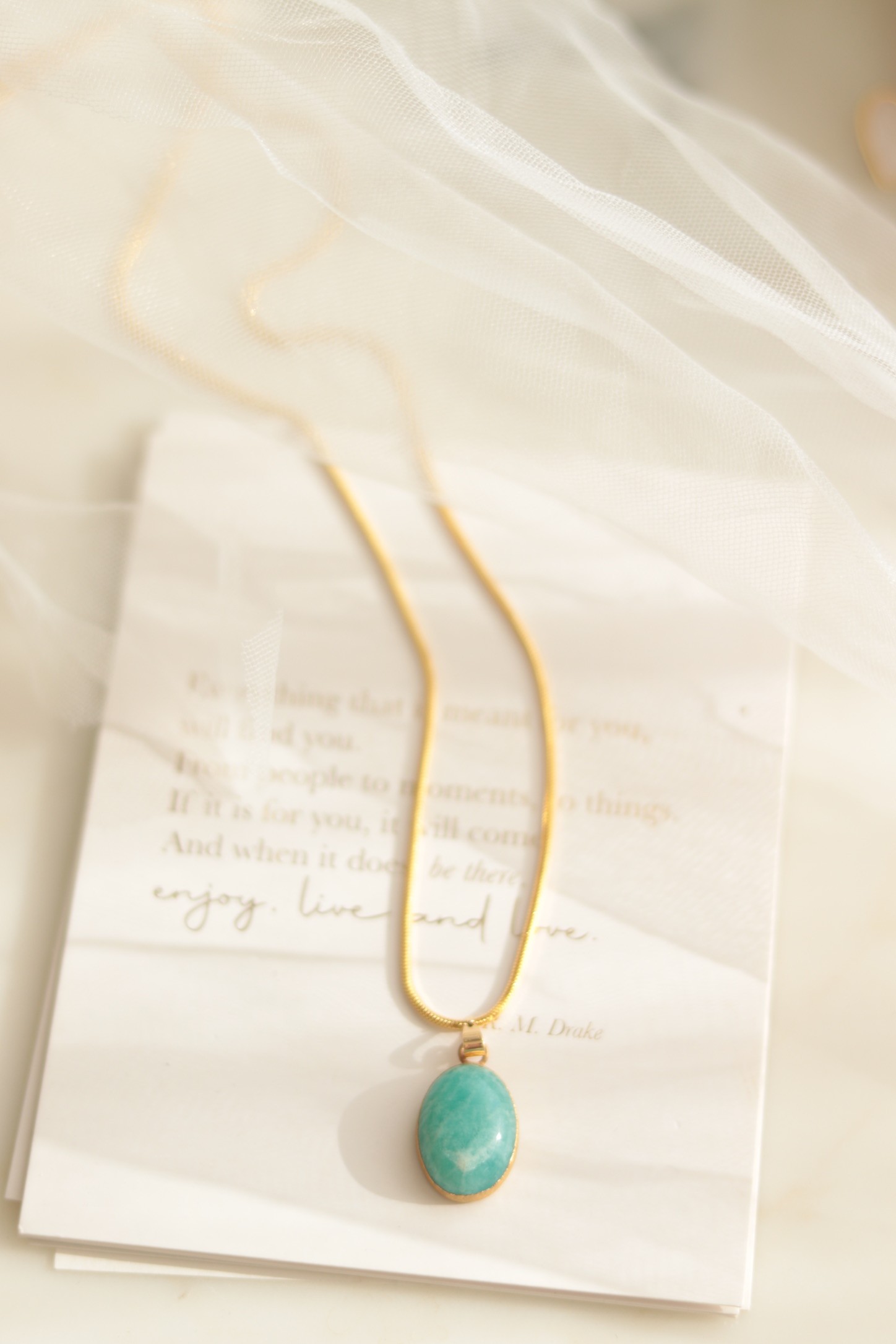 ORIGINAL AMAZONITE SILVER NECKLACE