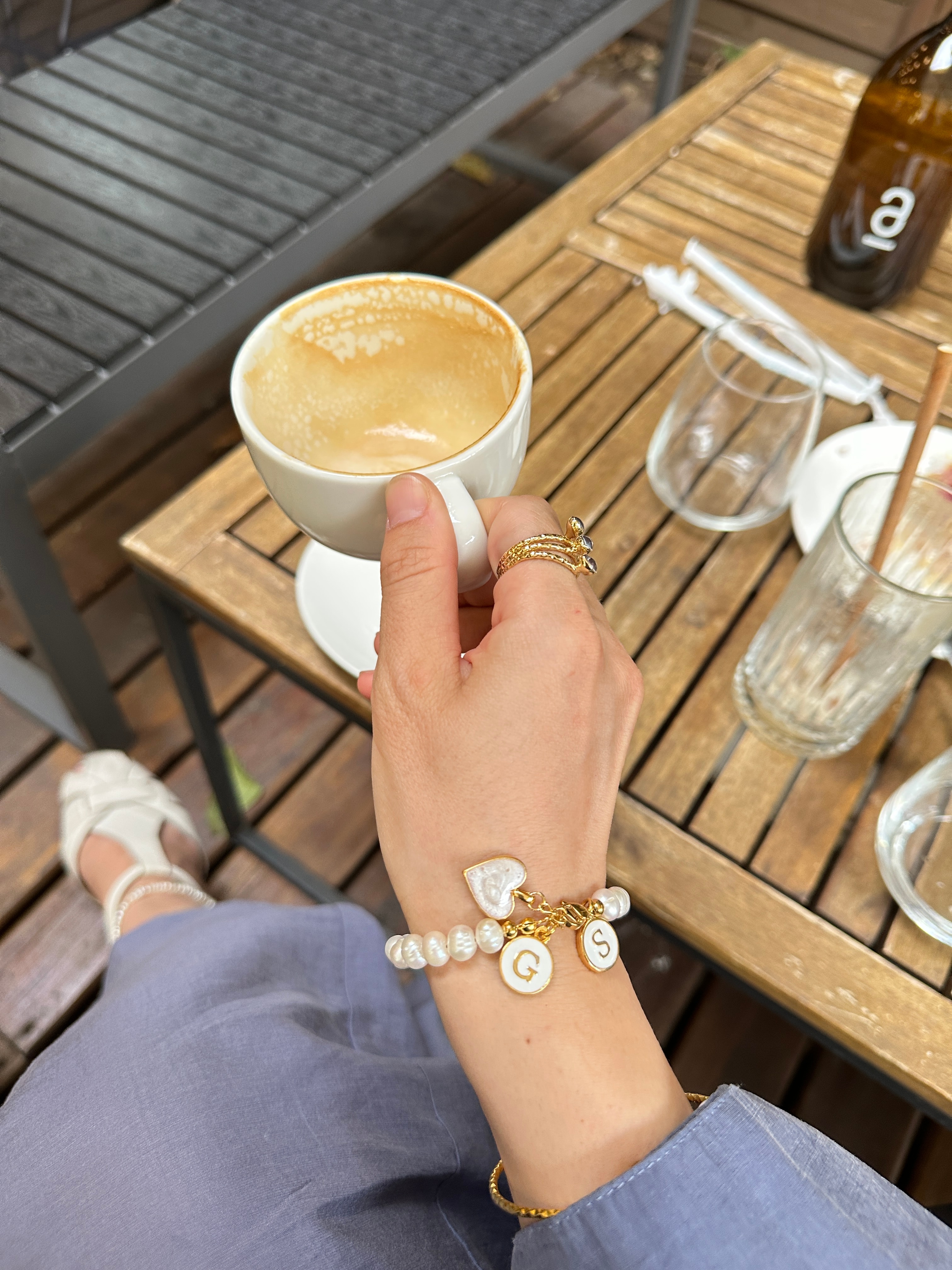 ALFABET JULİA GERÇEK İNCİ BİLEKLİK