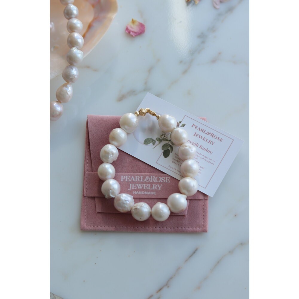 OVAL BAROQUE REAL PEARL BRACELET