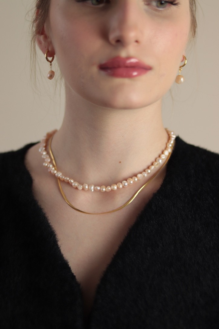 SALMON MARCILLA REAL PEARL NECKLACE