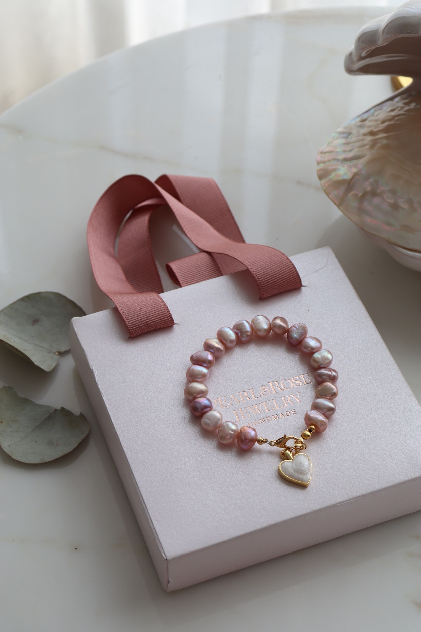 PINK & LILAC EMILIA REAL PEARL BRACELET