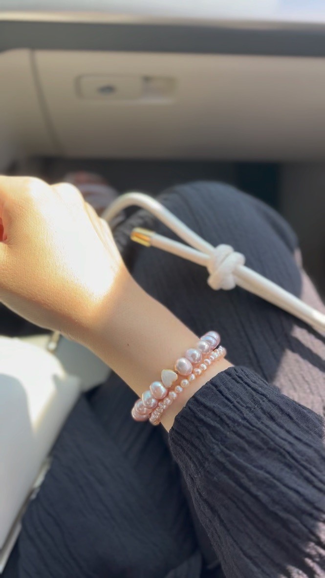 PİNK EMMA REAL PEARL BRACELET