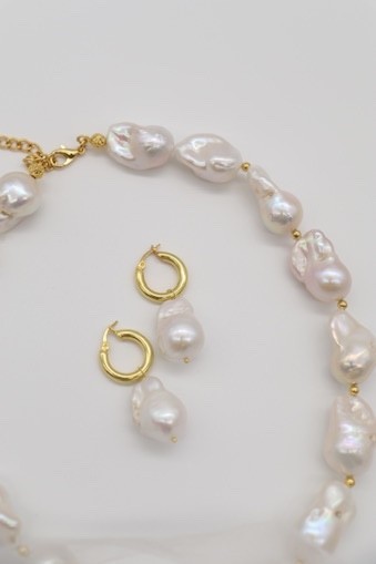 MARIA JEWELRY BAROQUE REAL PEARL SET OF 3