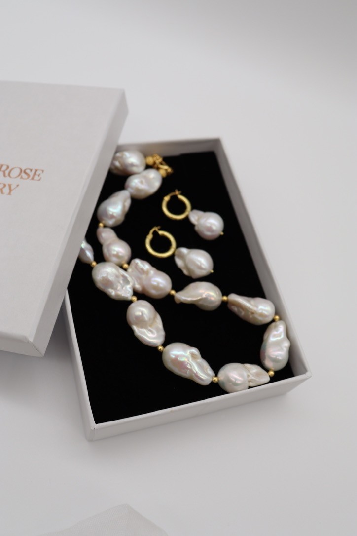 MARIA JEWELRY BAROQUE REAL PEARL SET OF 3