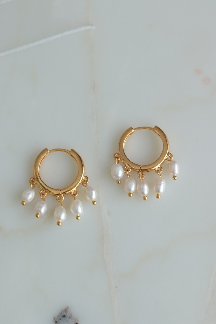 SISTERS REAL PEARL EARRINGS