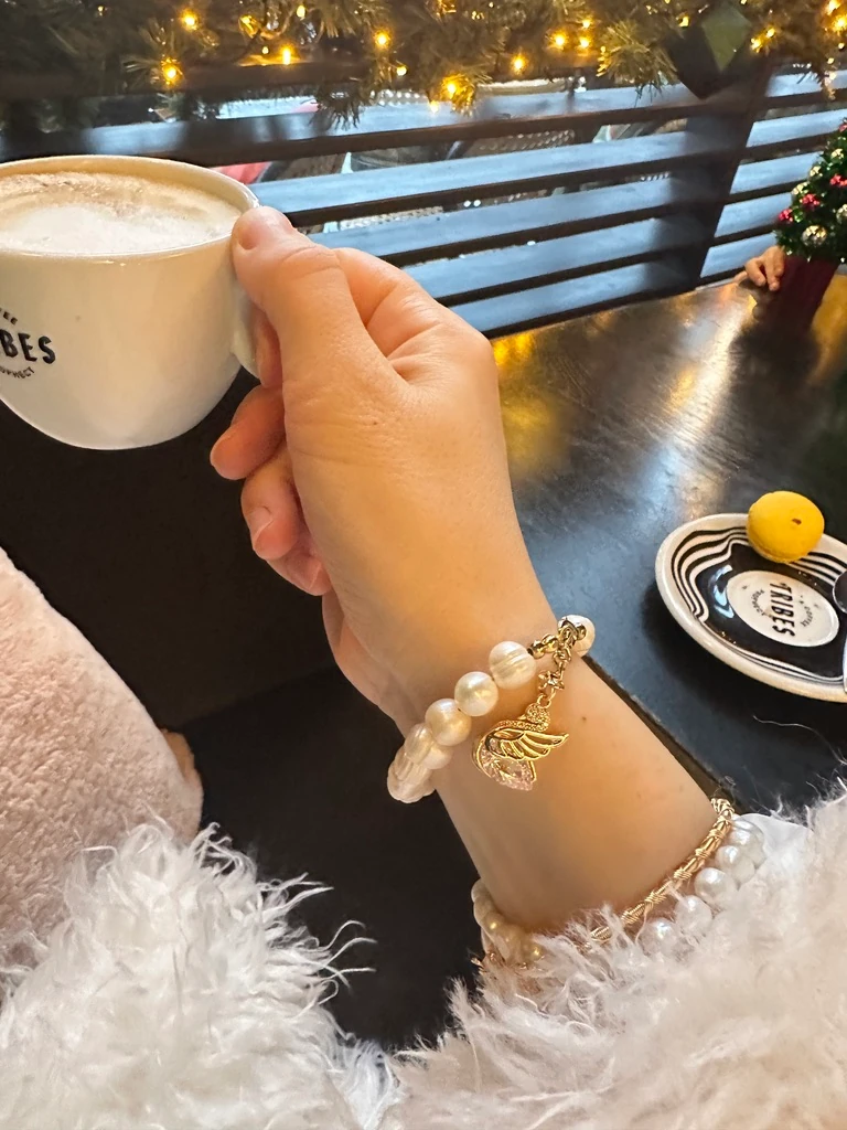 SHİNE KUĞU GERÇEK İNCİ BİLEKLİK