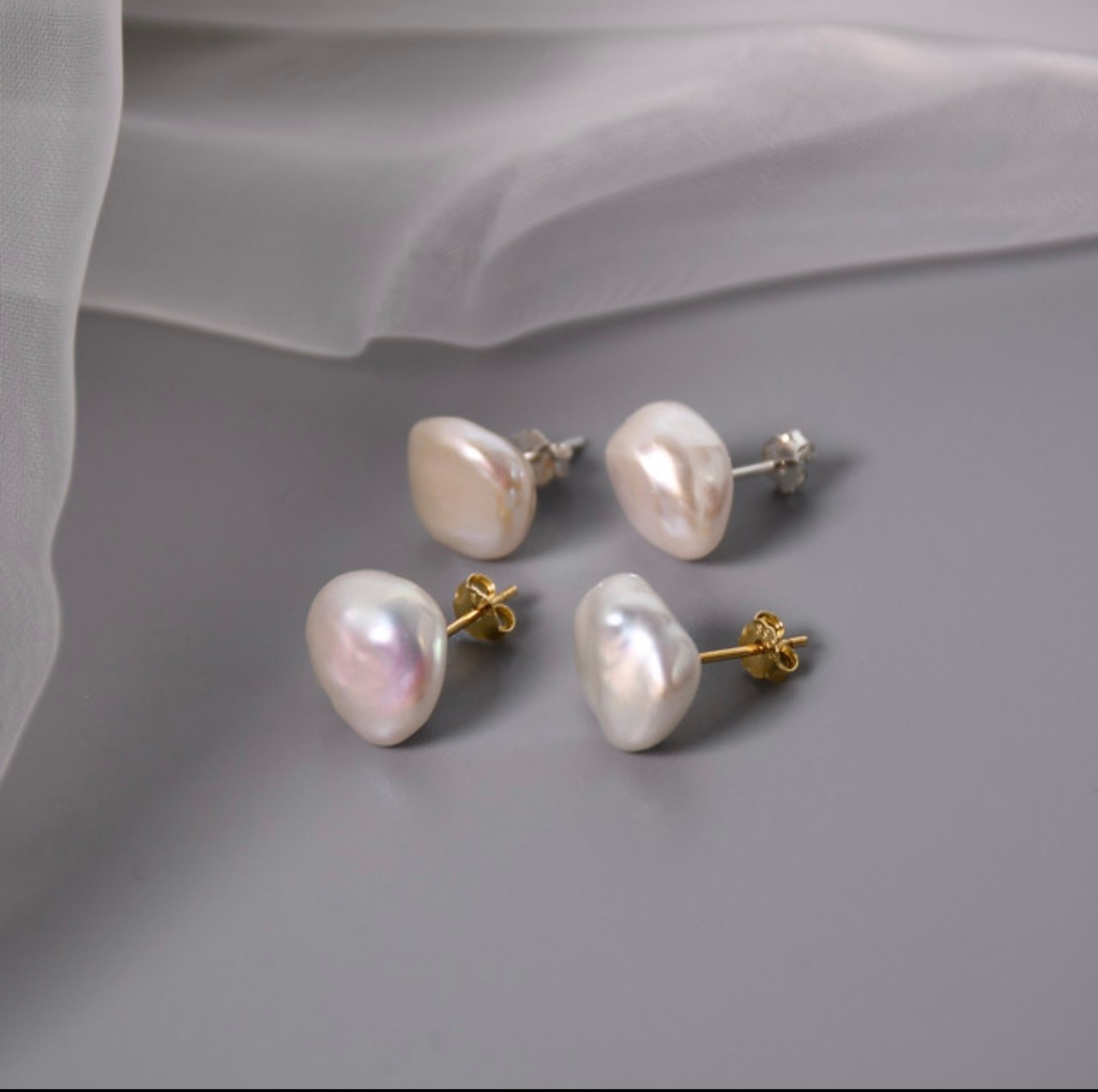 BERRY REAL PEARL SILVER EARRINGS