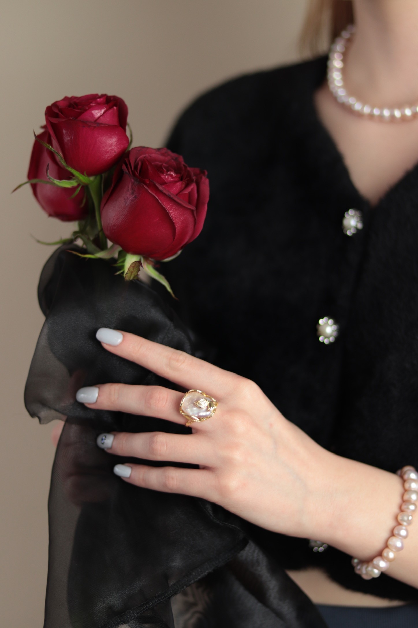 ROYAL NO:2 PREMIUM REAL PEARL RING