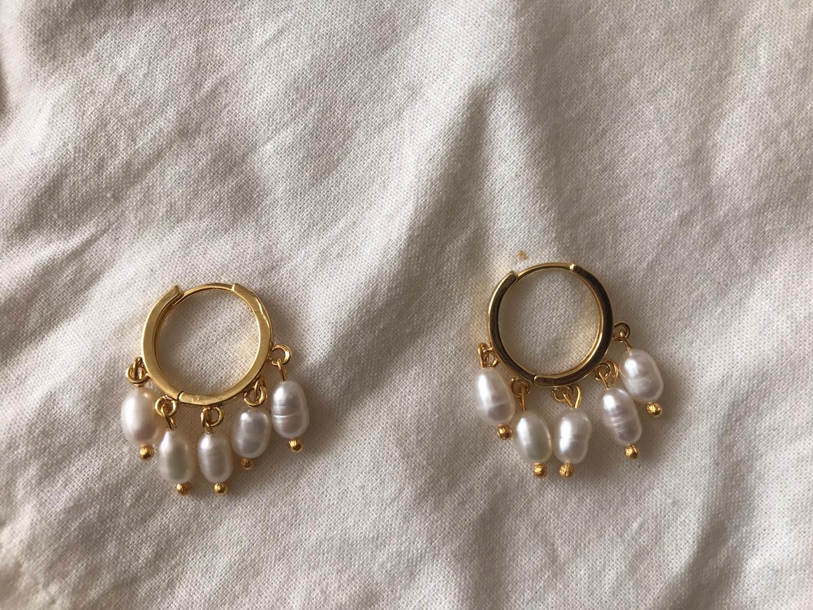 SISTERS REAL PEARL EARRINGS